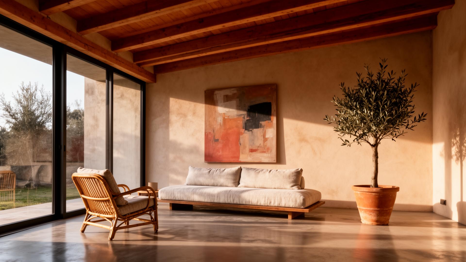 A practical homestead interior with natural materials and working infrastructure